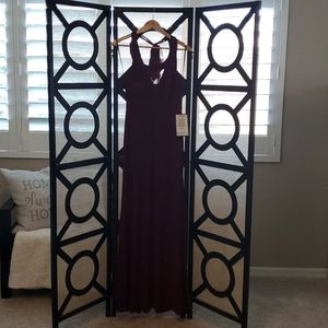 Vera Wang wine colored floor length dress